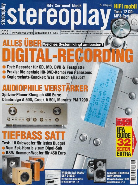 Stereoplay 9/2003 Cover