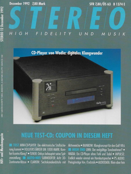 Stereo 12/1992 Zeitschrift