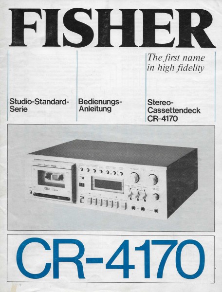 Fisher CR-4170 Bedienungsanleitung