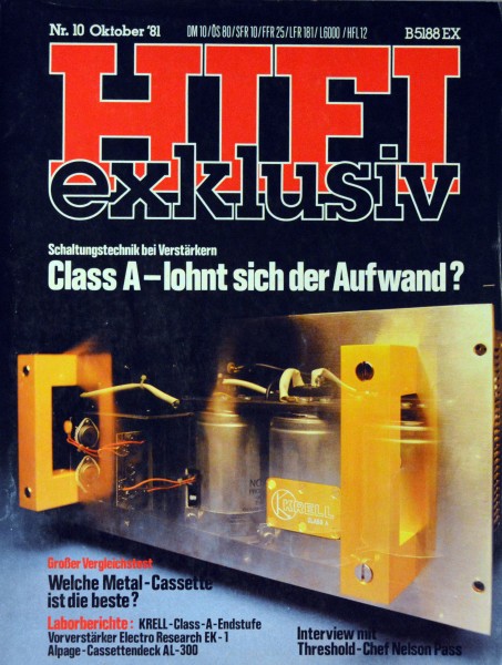 Hifi Exklusiv 10/1981 Zeitschrift