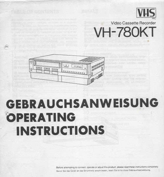 Orion VH-780KT Bedienungsanleitung