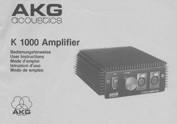 AKG K1000 Bedienungsanleitung
