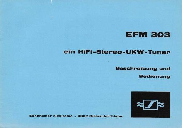 Sennheiser EFM 303 Bedienungsanleitung