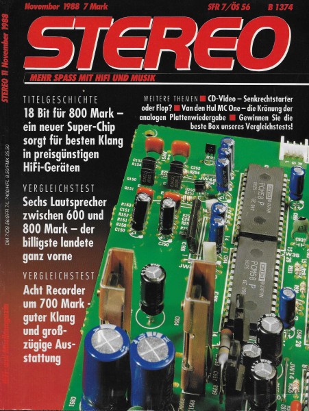 Stereo 11/1988 Zeitschrift