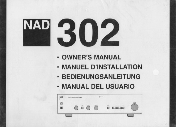 NAD 302 Bedienungsanleitung
