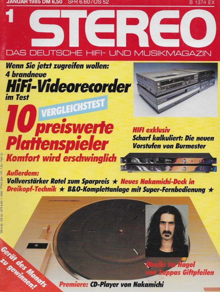 Stereo 1/1985 Zeitschrift
