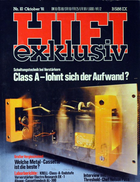 Hifi Exklusiv 10/1981 Zeitschrift