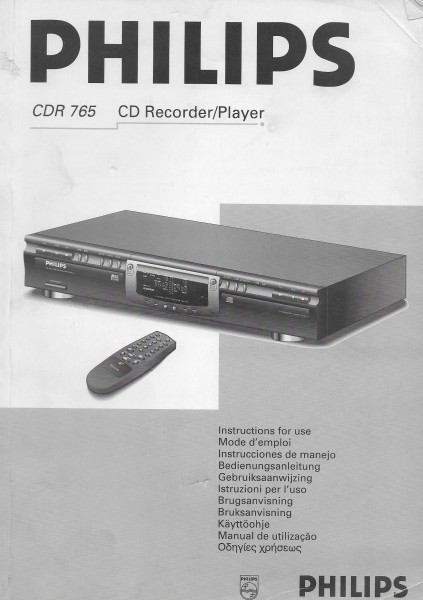 Philips CDR 765 Bedienungsanleitung