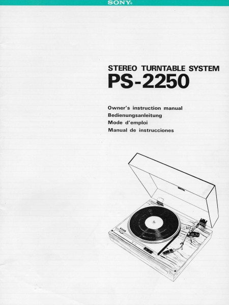 Sony PS-2250 Bedienungsanleitung
