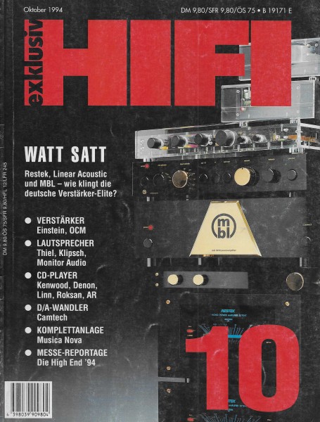 Hifi Exklusiv 10/1994 Zeitschrift