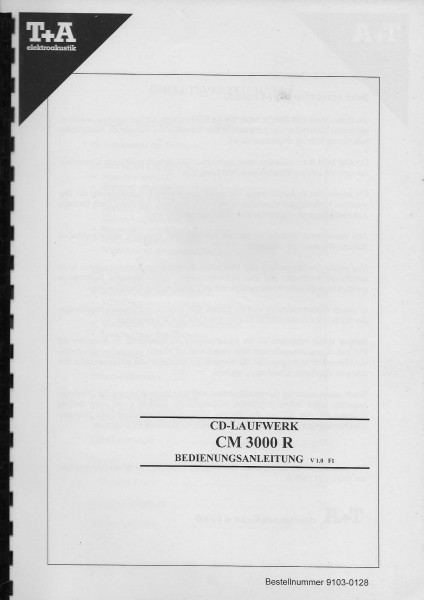 T+A CM 3000 R Bedienungsanleitung