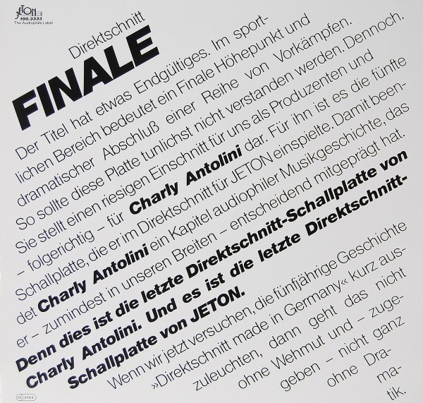 Charly Antolini - Finale