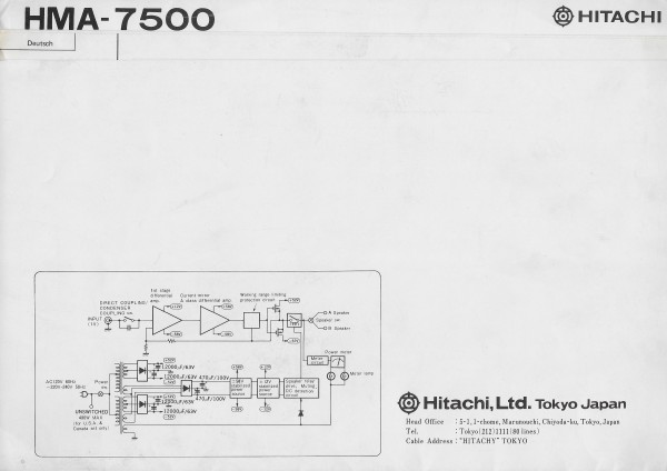 Hitachi HMA-7500 Bedienungsanleitung