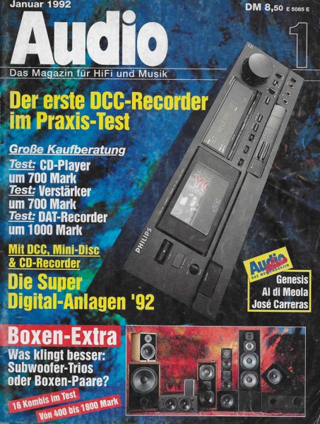 Audio 1/1992 Zeitschrift