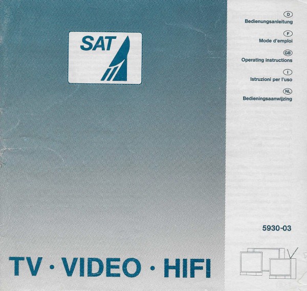 SAT 5930-03 Bedienungsanleitung