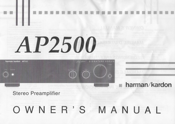 Harman/Kardon AP2500 Bedienungsanleitung