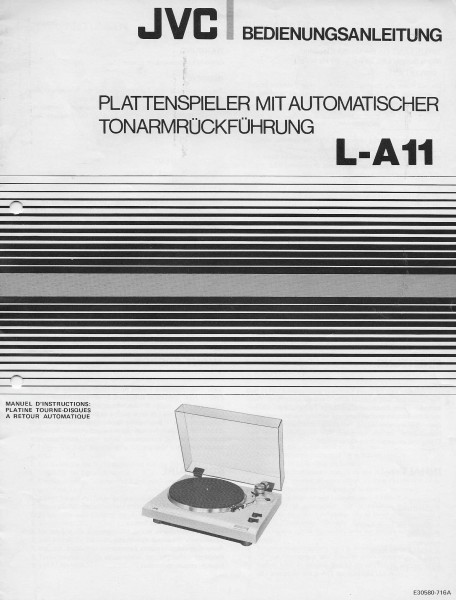 JVC L-A11 Bedienungsanleitung