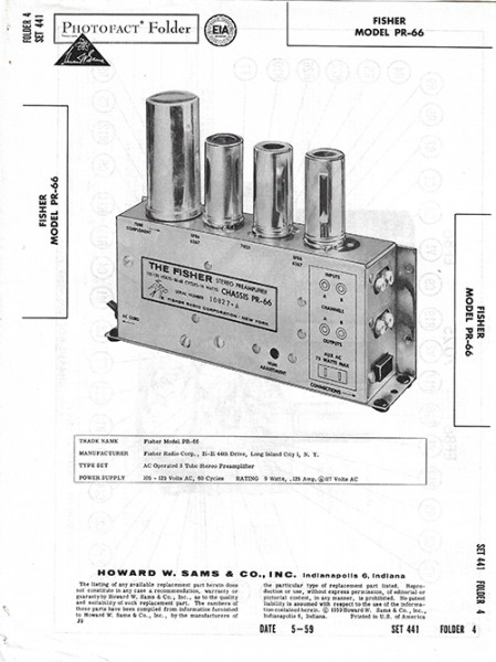 Fisher PR-66 - Photofact - Schematic Set 441/Folder 4