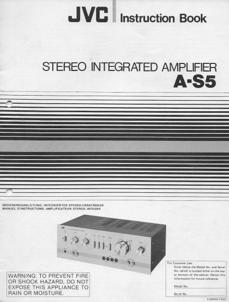 JVC A-S5 Bedienungsanleitung
