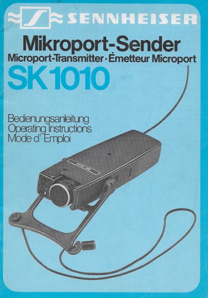 Sennheiser SK1010 Bedienungsanleitung