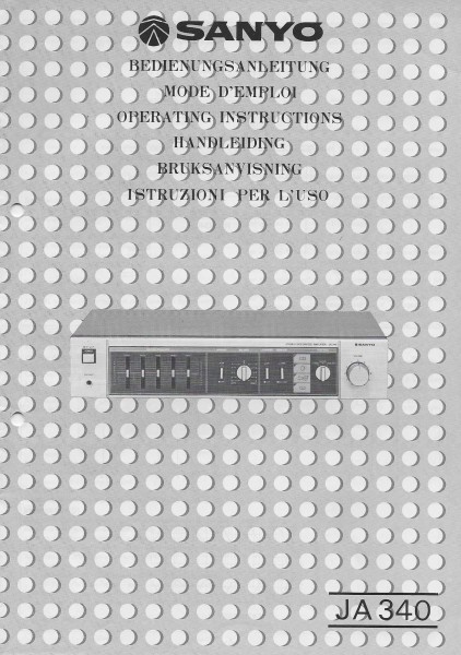 Sanyo JA 340 Bedienungsanleitung
