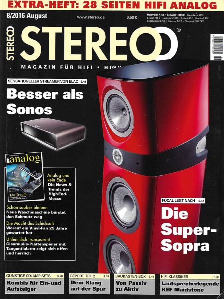 Stereo 8/2016 Zeitschrift