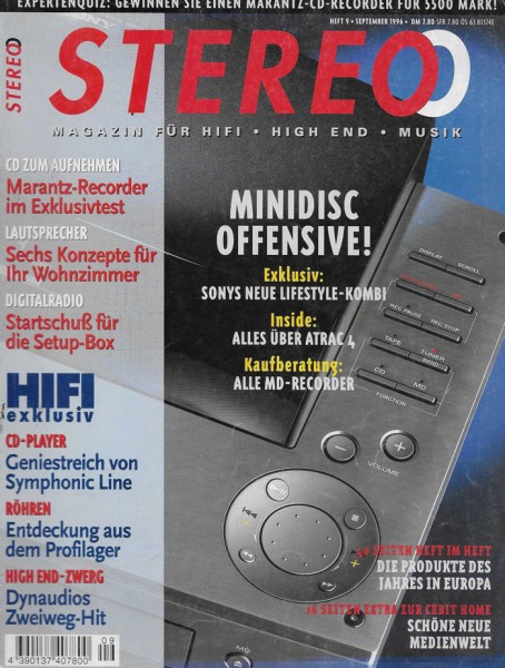 Stereo 9/1996 Zeitschrift