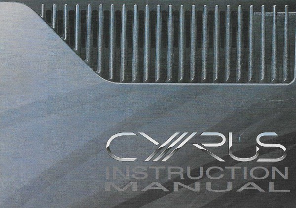 Mission Cyrus Power Ampflifier Bedienungsanleitung