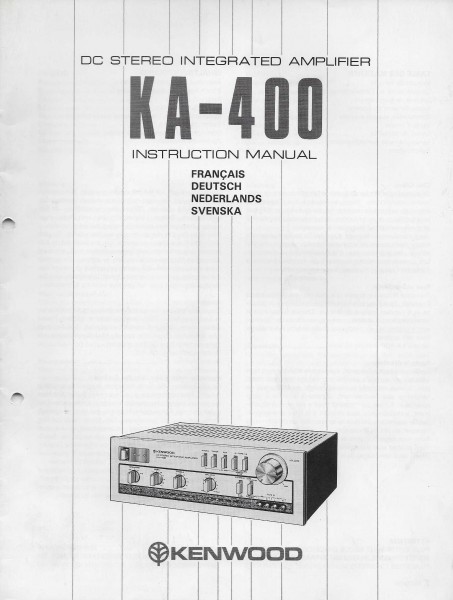 Kenwood KA-400 Bedienungsanleitung