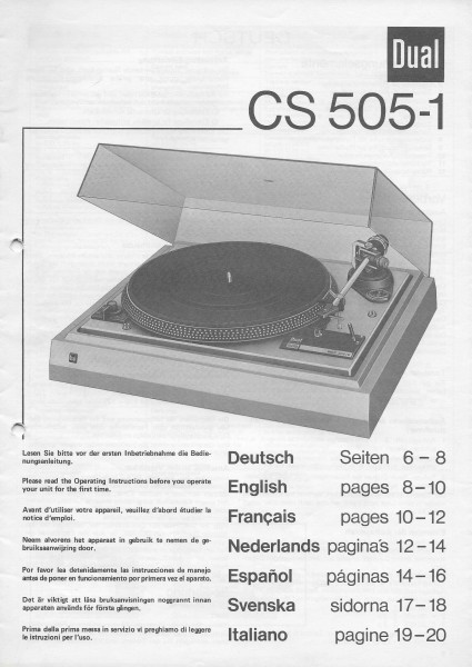 Dual CS 505-1 Bedienungsanleitung
