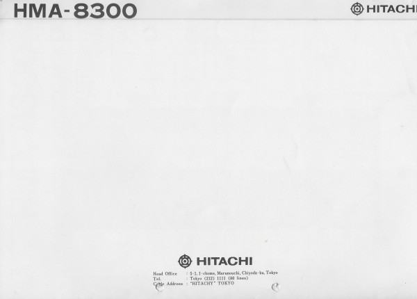 Hitachi HMA-8300 Bedienungsanleitung