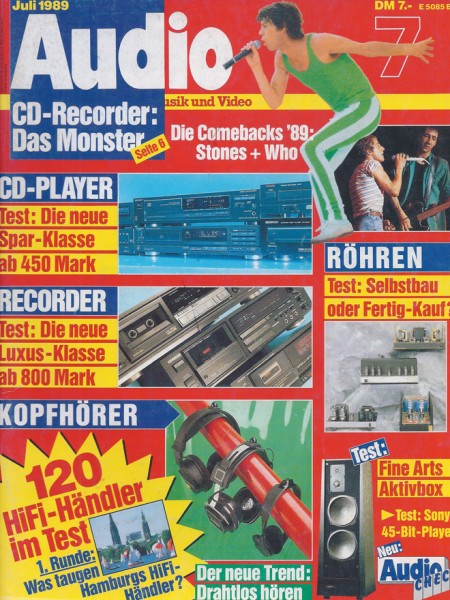 Audio 7/1989 Zeitschrift