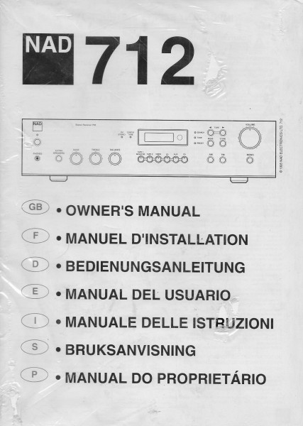 NAD 712 Bedienungsanleitung