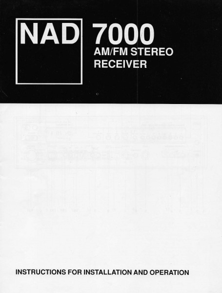 NAD 7000 Bedienungsanleitung