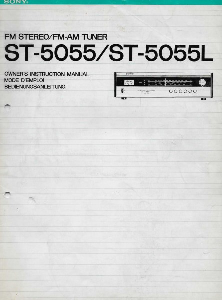 Sony ST-5055 / ST-5055L Bedienungsanleitung