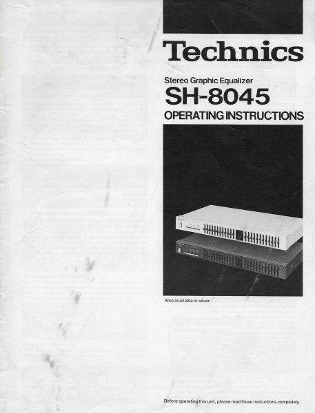 Technics SH-8045 Bedienungsanleitung