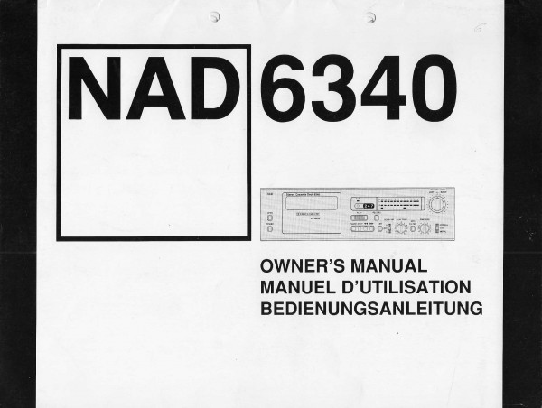 NAD 6340 Bedienungsanleitung