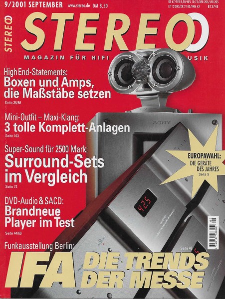 Stereo 9/2001 Zeitschrift