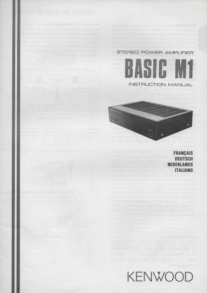 Kenwood Basic M1 Bedienungsanleitung