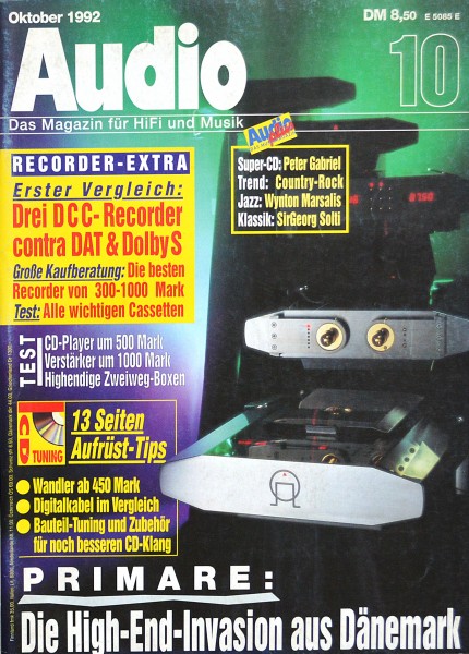 Audio 10/1992 Zeitschrift