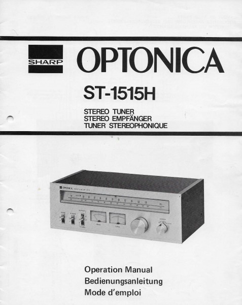Sharp Optonica ST-1515H Bedienungsanleitung