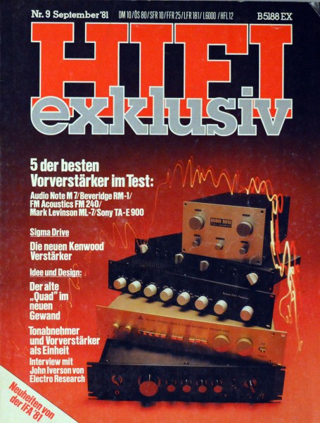 Hifi Exklusiv 9/1981 Zeitschrift