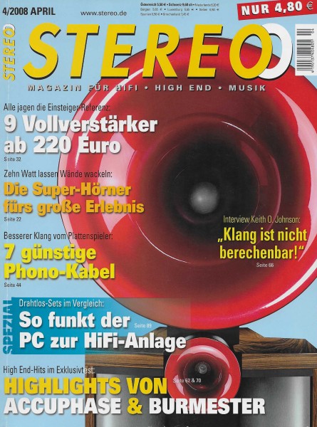 Stereo 4/2008 Zeitschrift