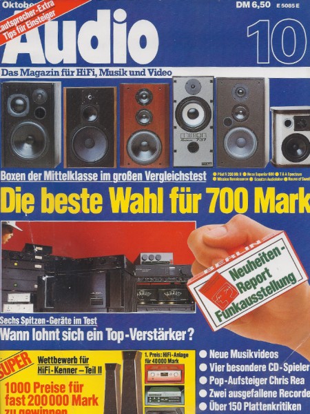 Audio 10/1985 Zeitschrift