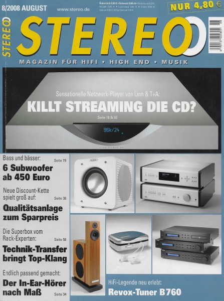 Stereo 8/2008 Zeitschrift