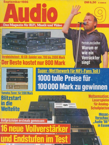 Audio 9/1986 Zeitschrift