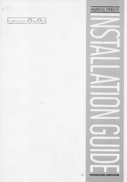 Musical Fidelity A1 Bedienungsanleitung