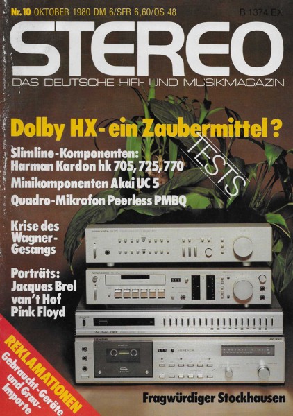 Stereo 10/1980 Zeitschrift