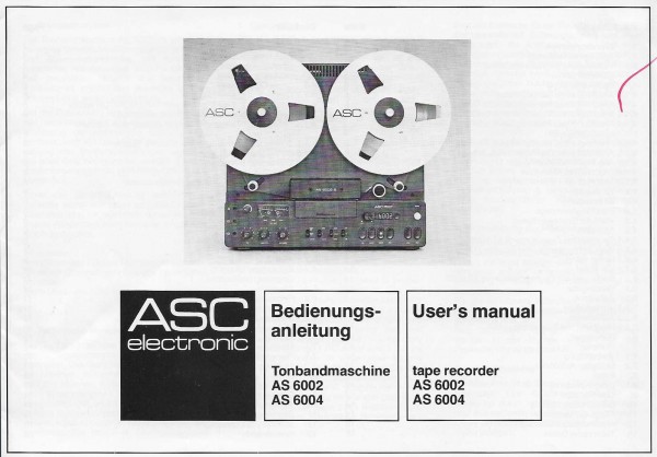 ASC AS 6002 / AS 6004 Bedienungsanleitung