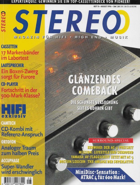 Stereo 8/1996 Zeitschrift